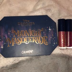 Eyeshadow palette and lipstick